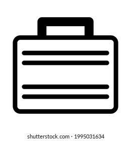 Icono de maletín aislado ilustración vectorial. Icono de vector de estilo negro de alta calidad