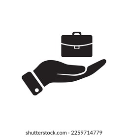 Icono de maletín. oficina vectorial aislada y símbolo de negocio. elemento de diseño infográfico de estilo simple