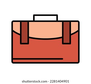briefcase icon isolated white background