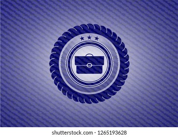 briefcase icon with jean texture