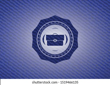 briefcase icon with jean texture