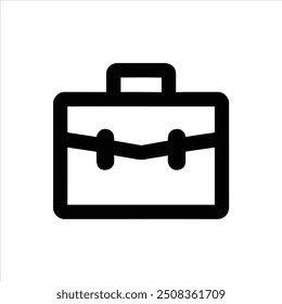 Aktenkoffer-Symbol. Zeilenkunst und editierbarer Strich.