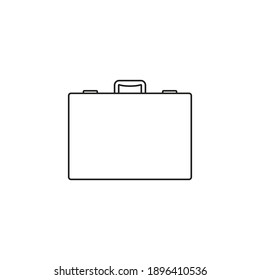 Briefcase icon. Line style. Vector.