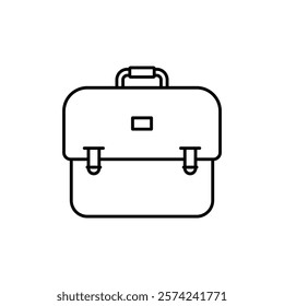 Briefcase icon linear logo isolated