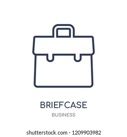 Briefcase icon. Briefcase linear symbol design from Business collection. Simple outline element vector illustration on white background.