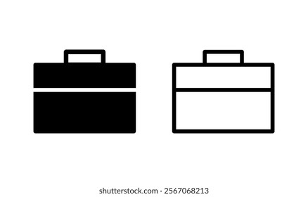 Briefcase icon logo design. suitcase sign and symbol. luggage symbol.