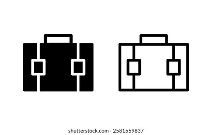 Briefcase icon logo design. suitcase sign and symbol. luggage symbol.