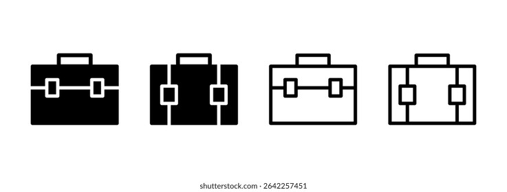 Ícone de porta-arquivos logotipo design. sinal de mala e símbolo. símbolo de bagagem.