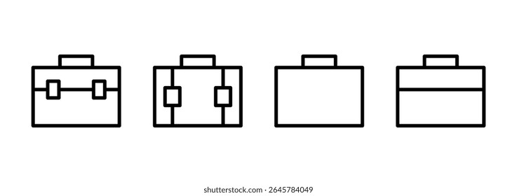 Ícone de porta-arquivos logotipo design. sinal de mala e símbolo. símbolo de bagagem.
