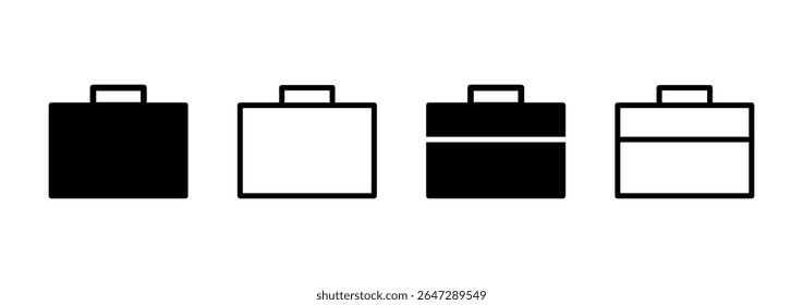 Ícone de porta-arquivos logotipo design. sinal de mala e símbolo. símbolo de bagagem.
