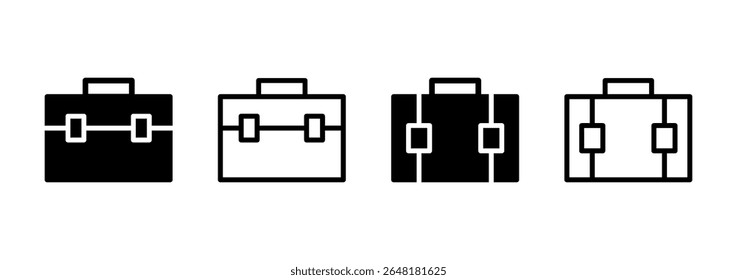 Ícone de porta-arquivos logotipo design. sinal de mala e símbolo. símbolo de bagagem.