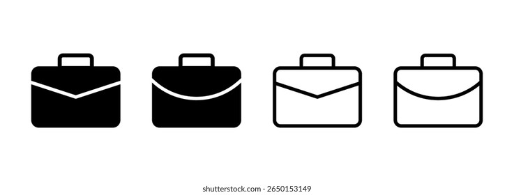 Ícone de porta-arquivos logotipo design. sinal de mala e símbolo. símbolo de bagagem.