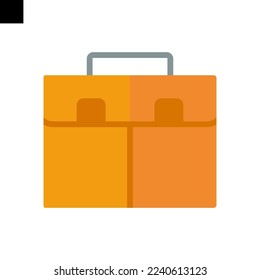 briefcase icon logo flat style vector