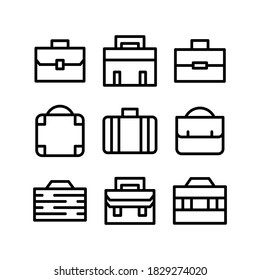 icono de maletín o logotipo símbolo de señas aislado ilustración vectorial - Colección de iconos vectoriales de estilo negro de alta calidad
