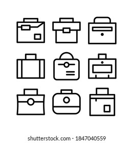 Icono de maletín o logotipo símbolo de signo aislado ilustración vectorial - Colección de iconos vectoriales de estilo negro de alta calidad
