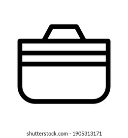 icono de maletín o logotipo símbolo de signo aislado ilustración vectorial - iconos vectoriales de estilo negro de alta calidad
