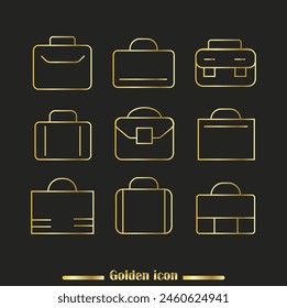 briefcase icon or logo isolated sign symbol vector illustration - Collection of high quality gold color vector icons.
Jakarta - May 11, 2024