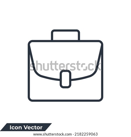 briefcase icon logo vector illustration. suitcase symbol template for graphic and web design collection
