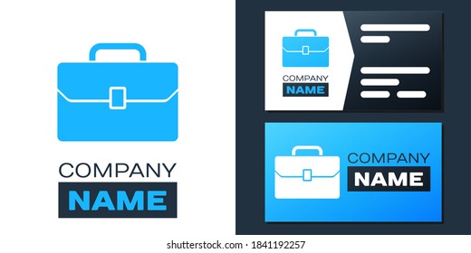 Briefcase icon Logotype isolated on background. Business case sign. Business portfolio. Logo design template element. Vector.