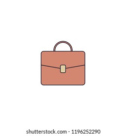 Briefcase icon, Luggage vector sign. Trendy Flat style for graphic design, Web site, UI. EPS10. - Vector illustration