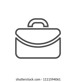 Briefcase icon. Monochrome design.
