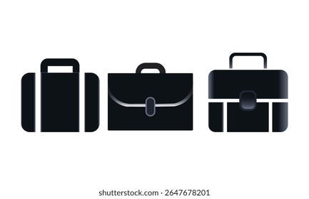 Ícone de porta-arquivos em fundos de vetor em preto-e-branco. Esta ilustração vetorial inclui variações do ícone 