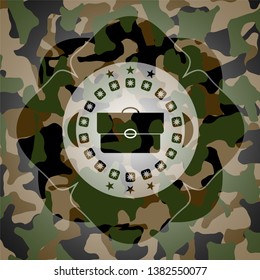 briefcase icon on camo texture