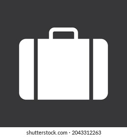 Icono de maletín sobre fondo gris