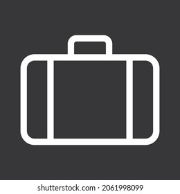 Briefcase icon on grey background