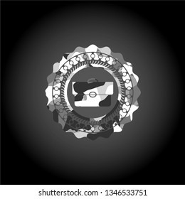 briefcase icon on grey camo pattern