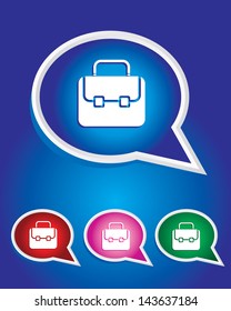  Briefcase icon Icon on The Speech Bubble