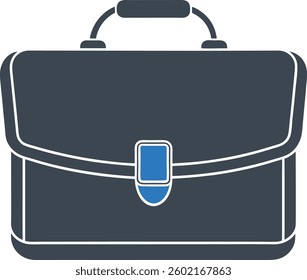Briefcase Icon on White Background