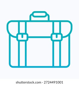 Icono De Maletín Sobre Fondo Blanco. Icono de estilo de línea degradada.