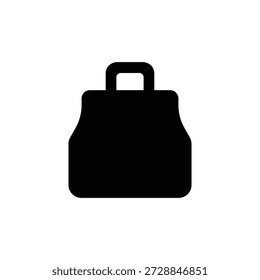 Icono de maletín sobre fondo blanco