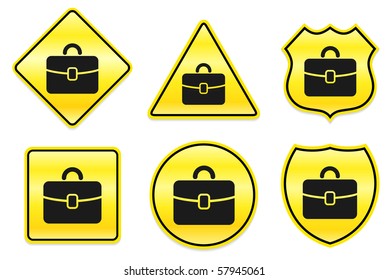 Briefkasten-Symbol auf der Original-Illustration gelber Designs