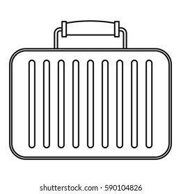 Briefcase icon. Outline illustration of briefcase vector icon for web