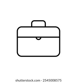 Briefcase icon Outline set in black and white color