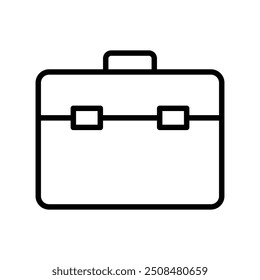Aktenkoffer-Symbol Gliederungsdesign einzeln auf weißem Hintergrund