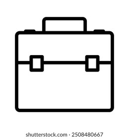 icono de maletín. Diseño de estilo de contorno aislado sobre fondo blanco