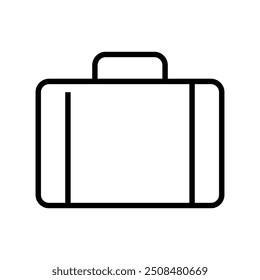 briefcase icon. Outline style design isolated on white background
