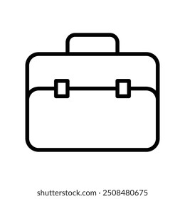 briefcase icon. Outline style design isolated on white background