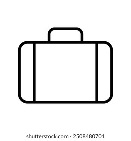 Aktenkoffer-Symbol Gliederungsdesign einzeln auf weißem Hintergrund