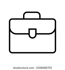briefcase icon. Outline style design isolated on white background