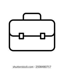icono de maletín. Diseño de estilo de contorno aislado sobre fondo blanco
