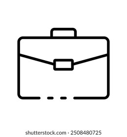 briefcase icon. Outline style design isolated on white background