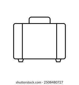 icono de maletín. Diseño de estilo de contorno aislado sobre fondo blanco