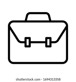 Briefcase icon outline vector design
