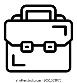 Briefcase icon. Outline briefcase vector icon for web design isolated on white background