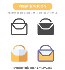 briefcase icon pack isolated on white background. for your web site design, logo, app, UI. Vector graphics illustration and editable stroke. EPS 10.