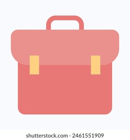 Icono de maletín, Cartera, bolso de oficina, icono de Vector aislado de estilo plano.